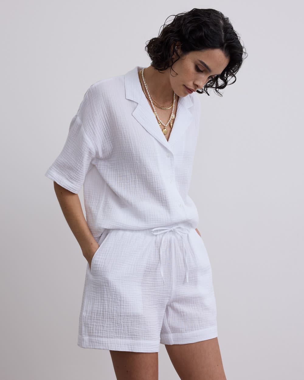 Waffled Short-Sleeve Shirt - Image 5