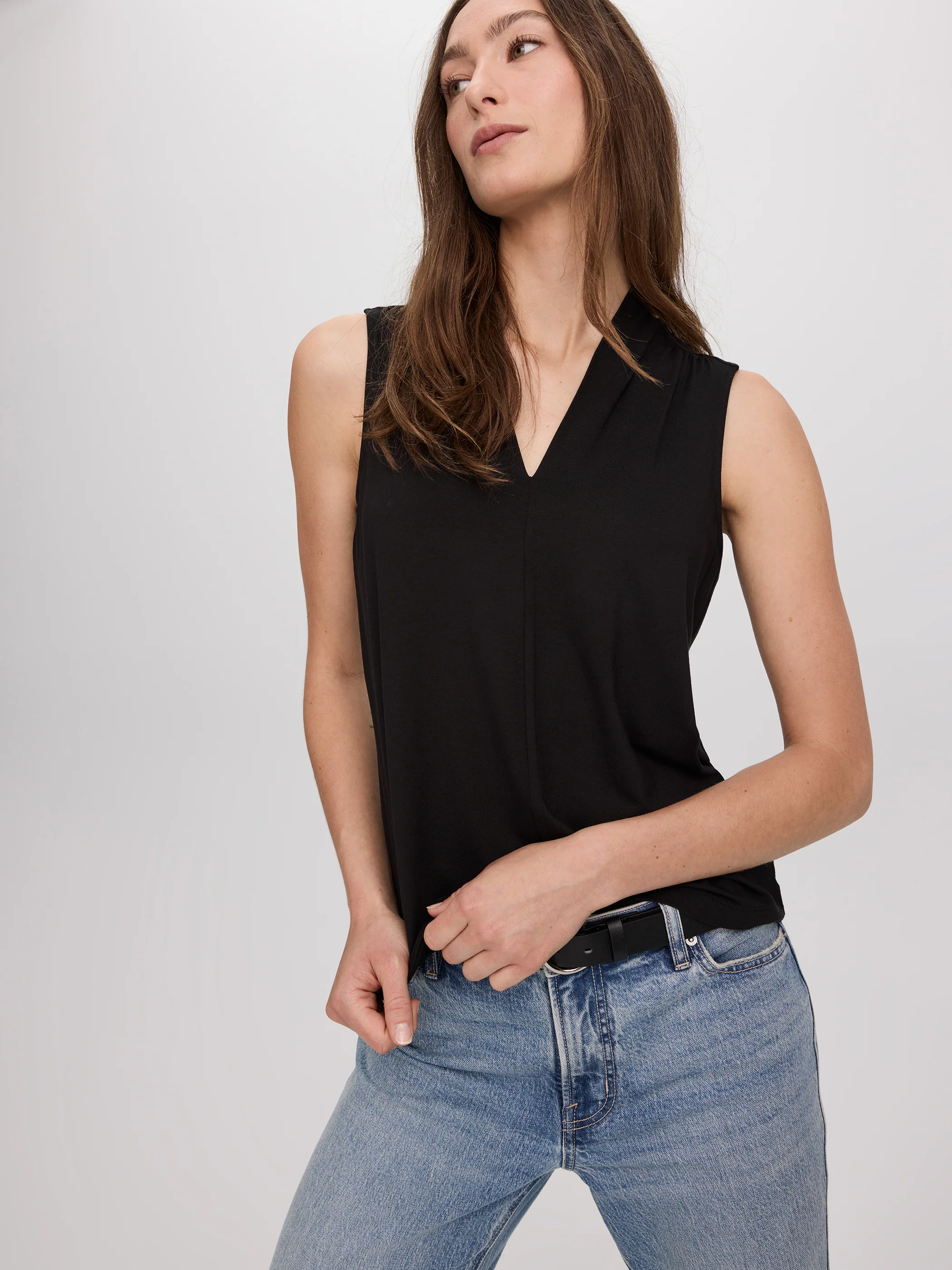 Sleeveless V-Neck Top - Image 4