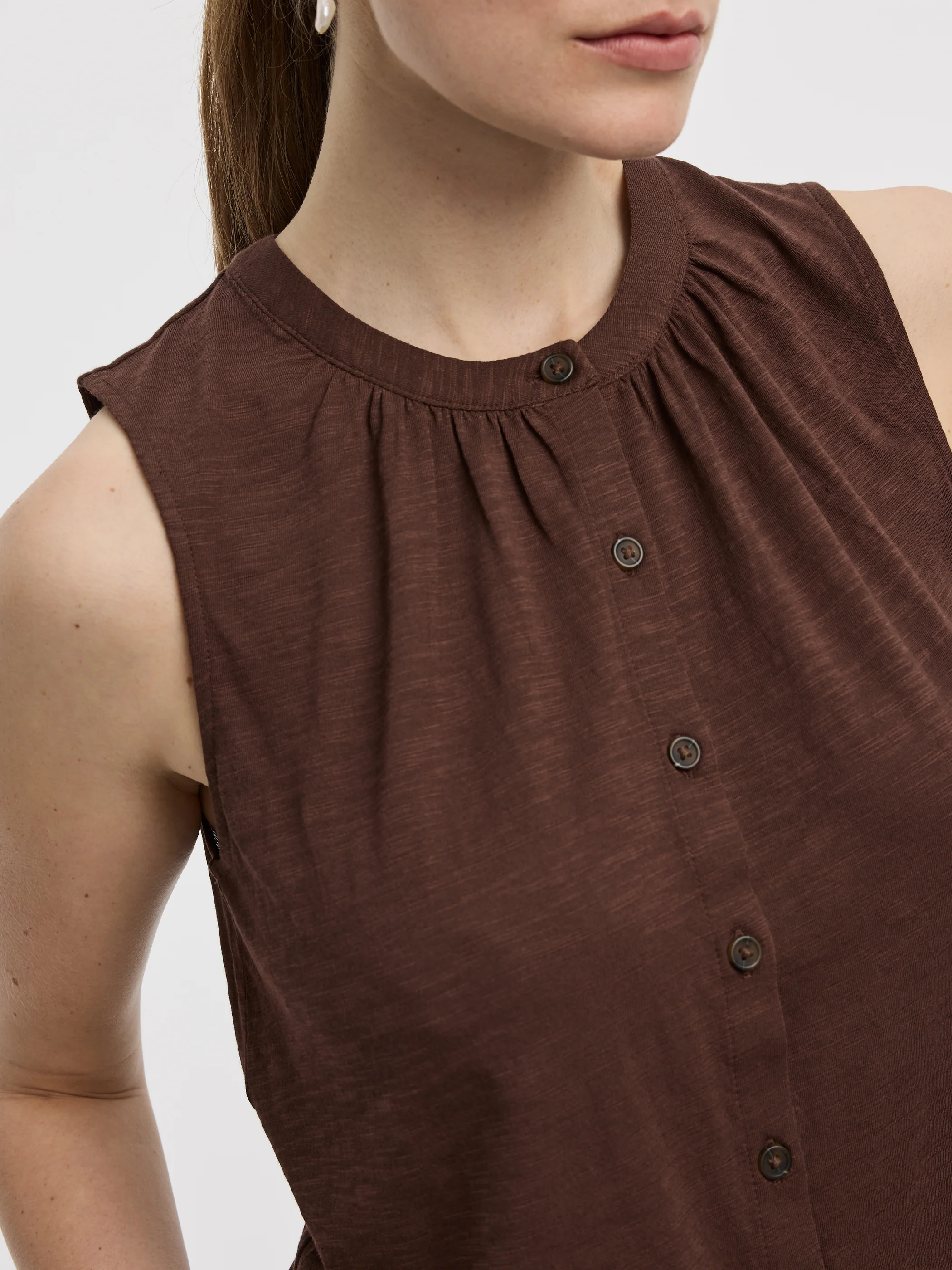Buttoned-Down Crew-Neck Tank - Image 2