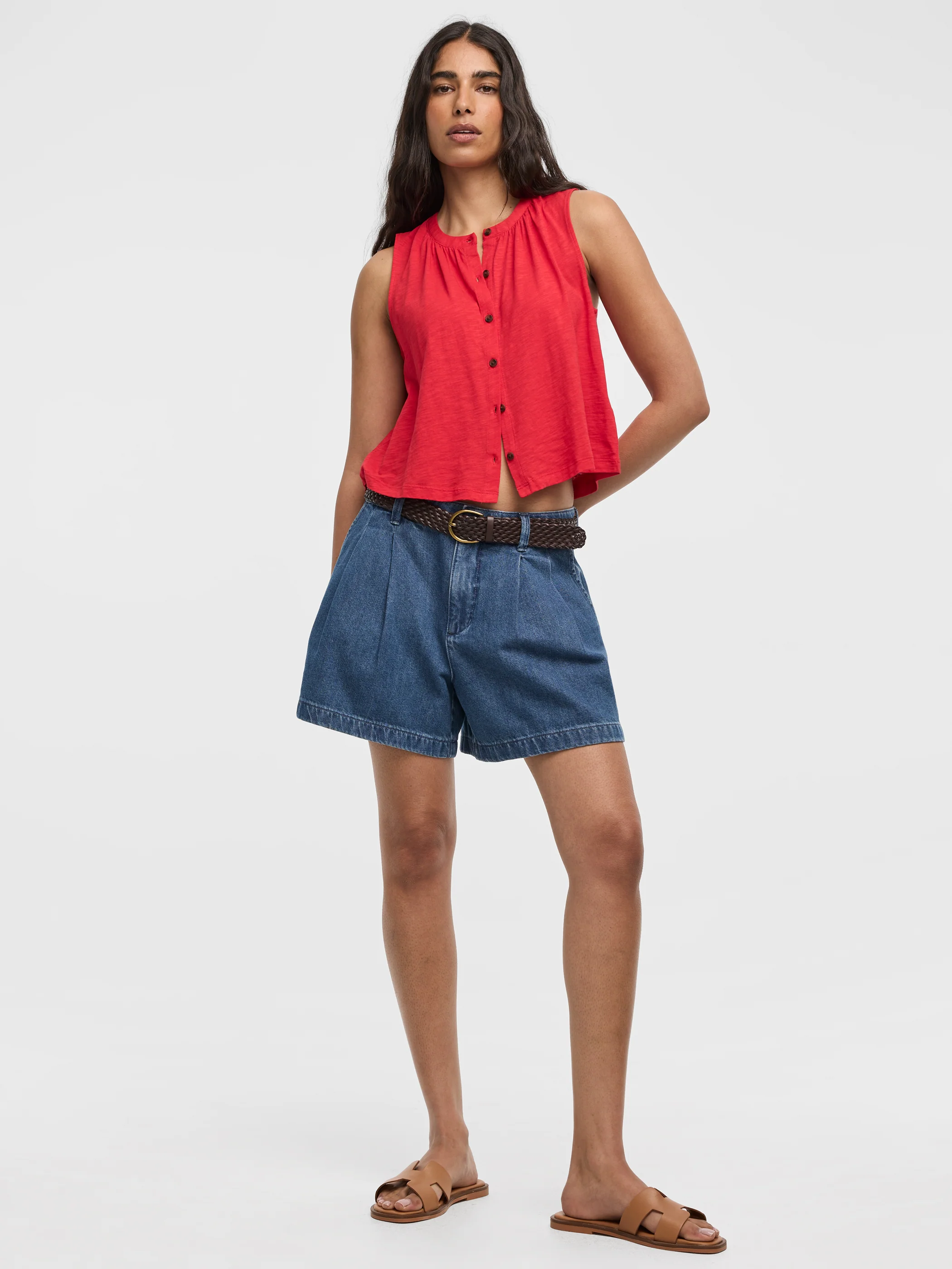 Buttoned-Down Crew-Neck Tank - Image 8