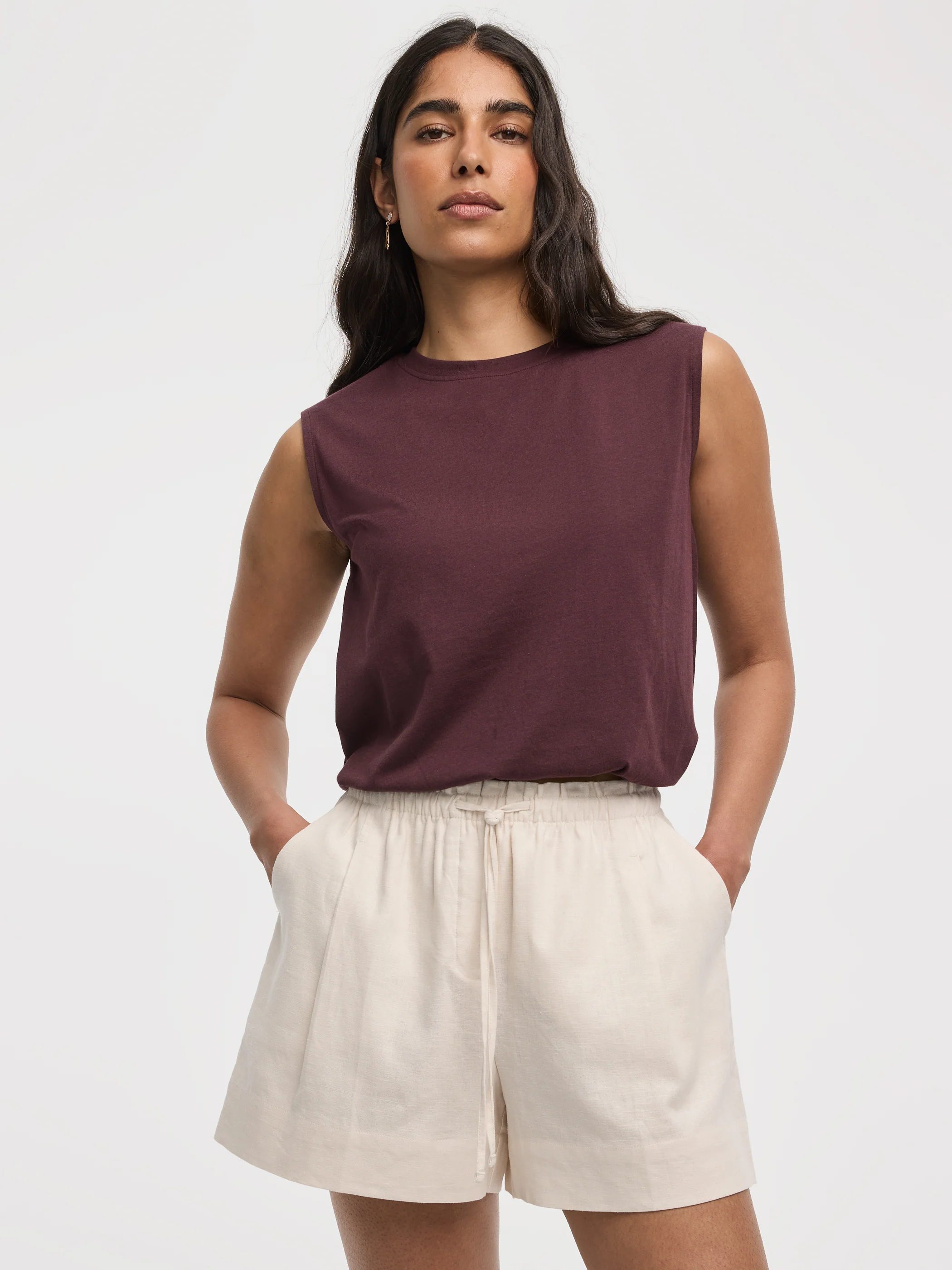 Crew-Neck Tank with Bubble Hem - Image 9