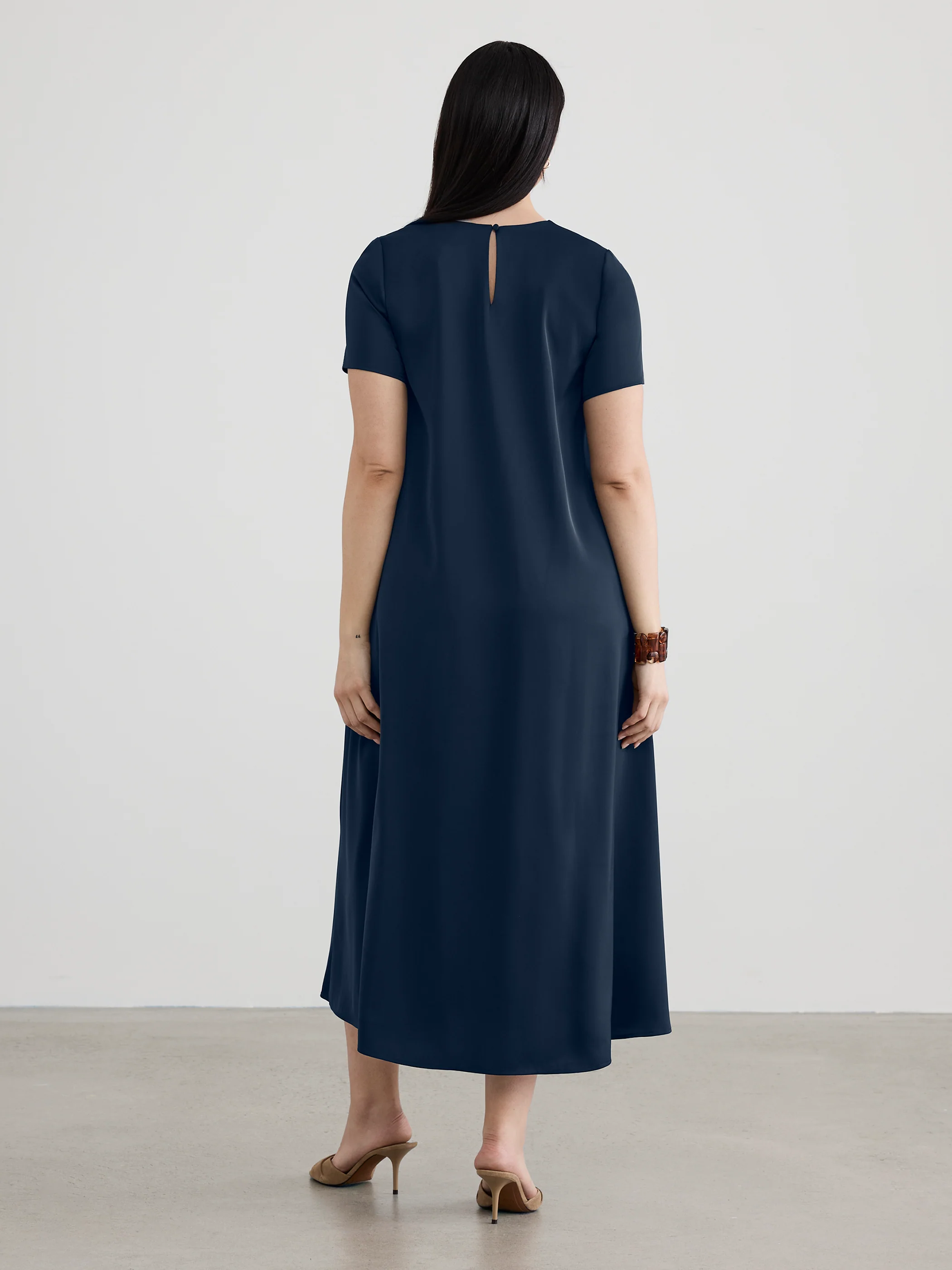 Short-Sleeve Swing Maxi Dress - Image 3