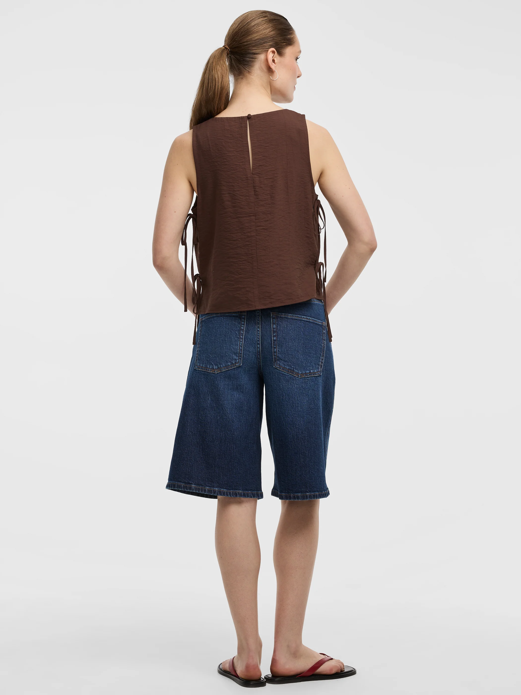 Crew-Neck Top with Self-Tie Sides - Image 7