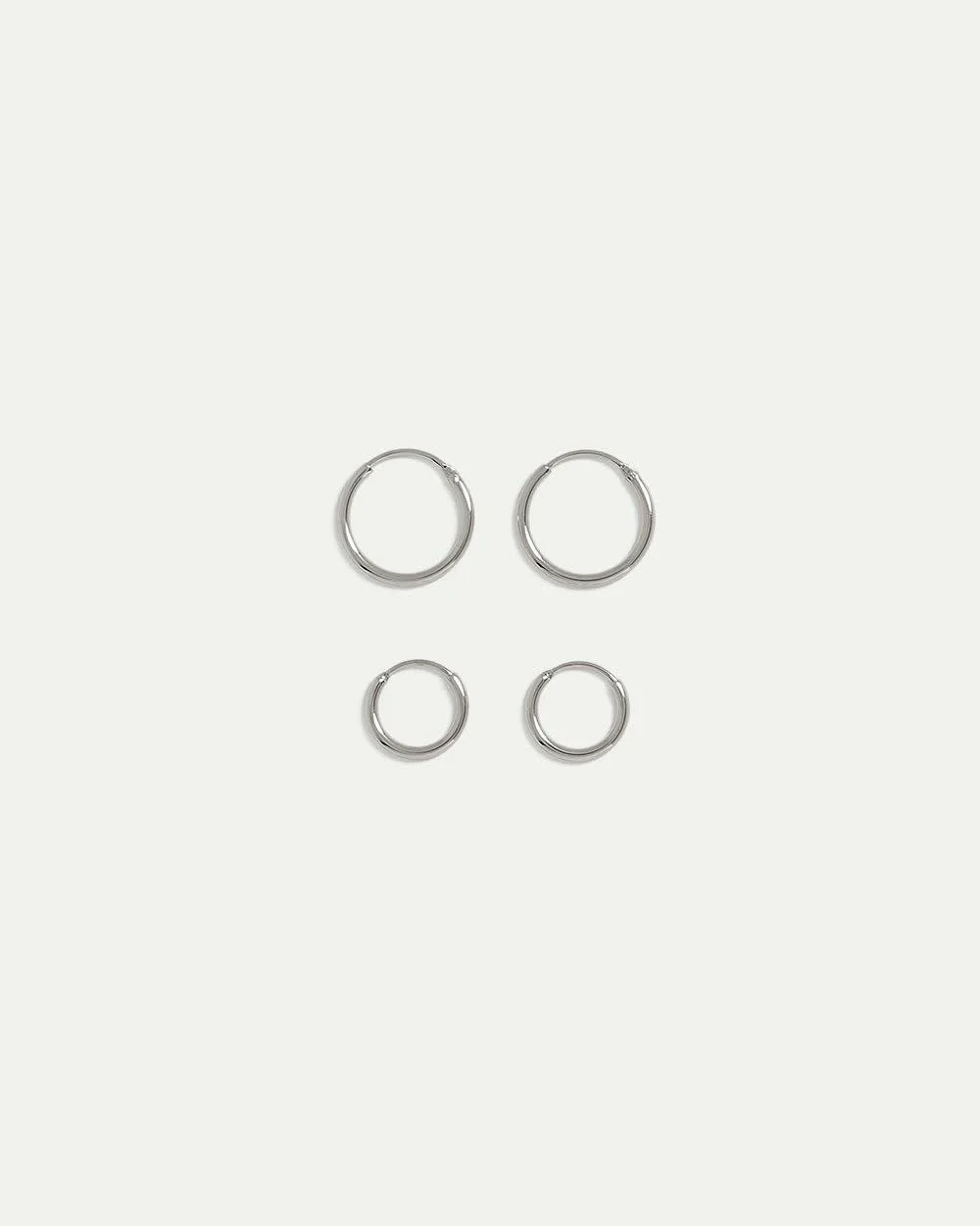 Stainless Steel Basic Hoops - 2 Pairs - Image 4