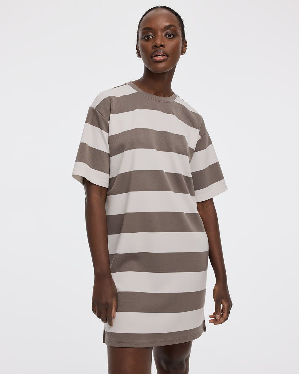 HYLUX Striped T-Shirt Dress - Hyba - Image 3