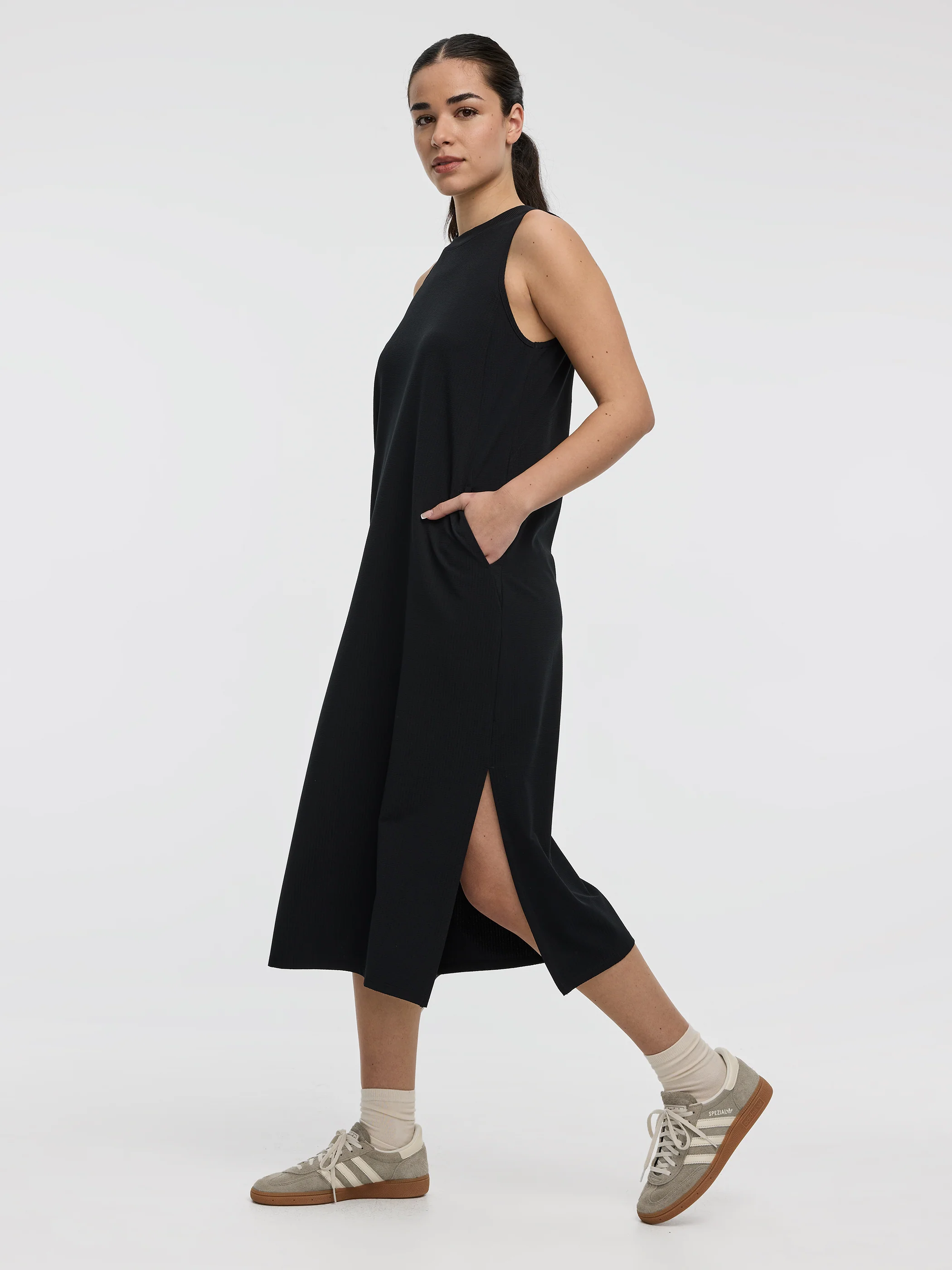 Sleeveless Textured Midi Dress - Hyba - Image 12