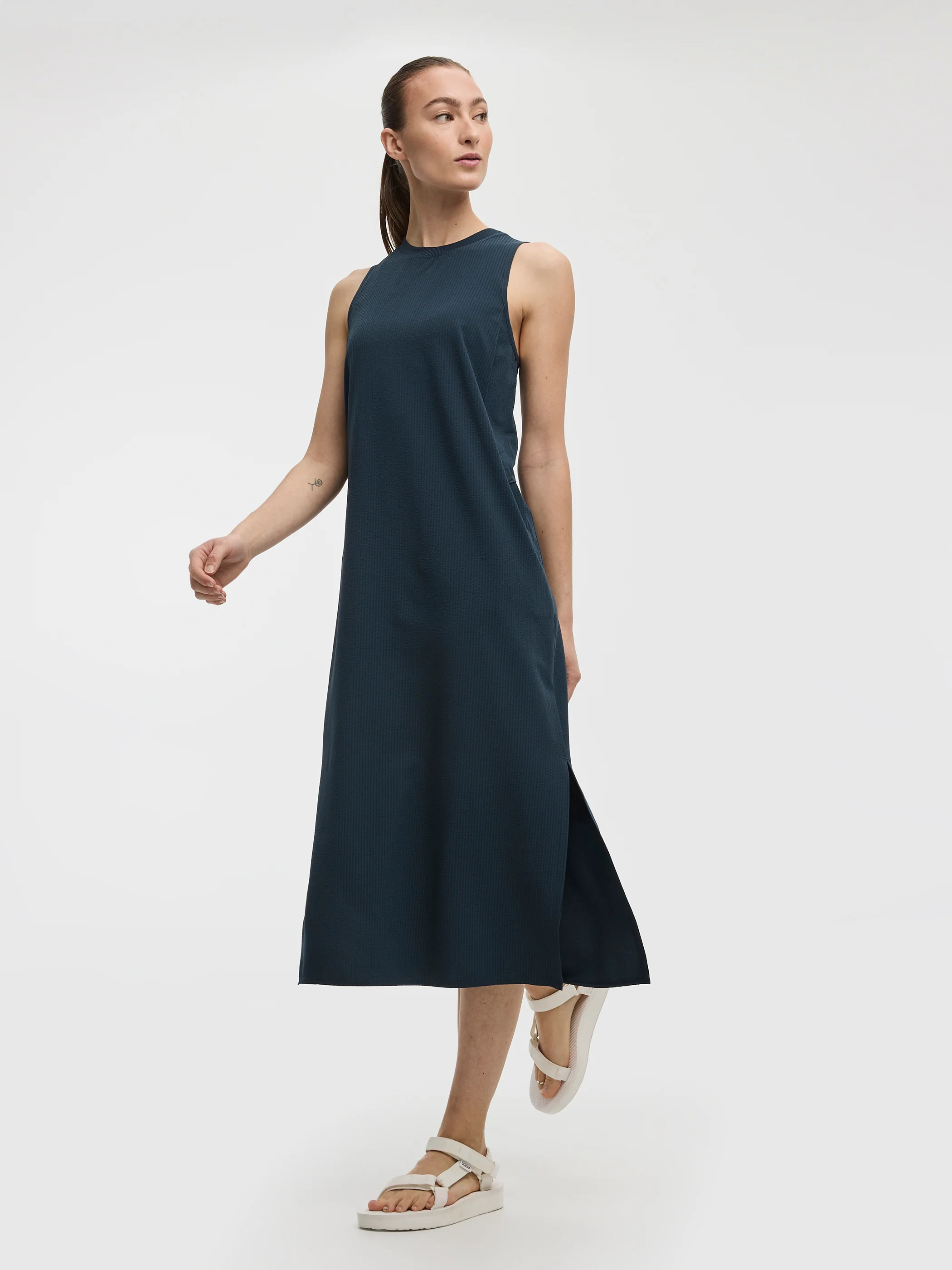 Sleeveless Textured Midi Dress - Hyba - Image 17