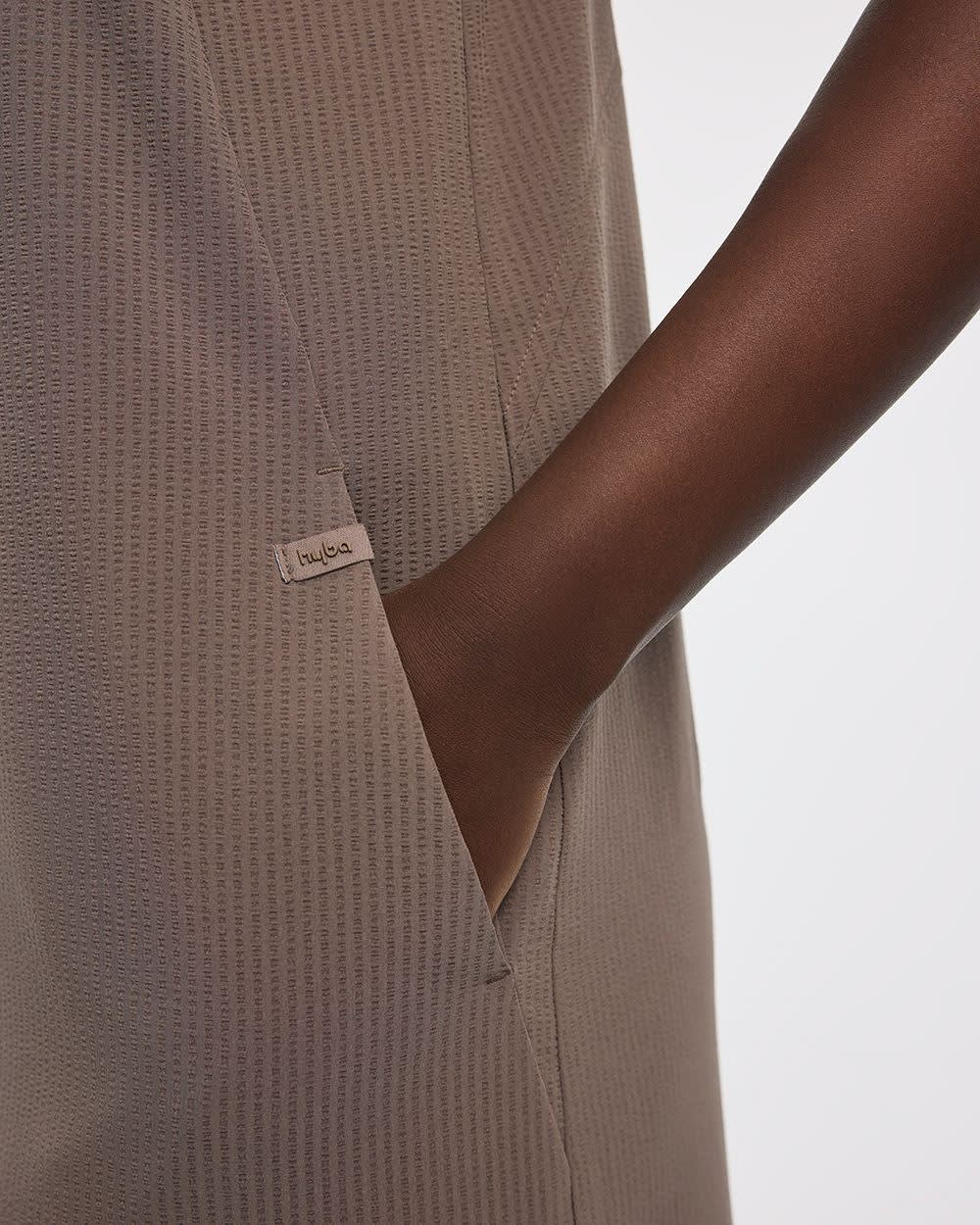 Sleeveless Textured Midi Dress - Hyba - Image 4