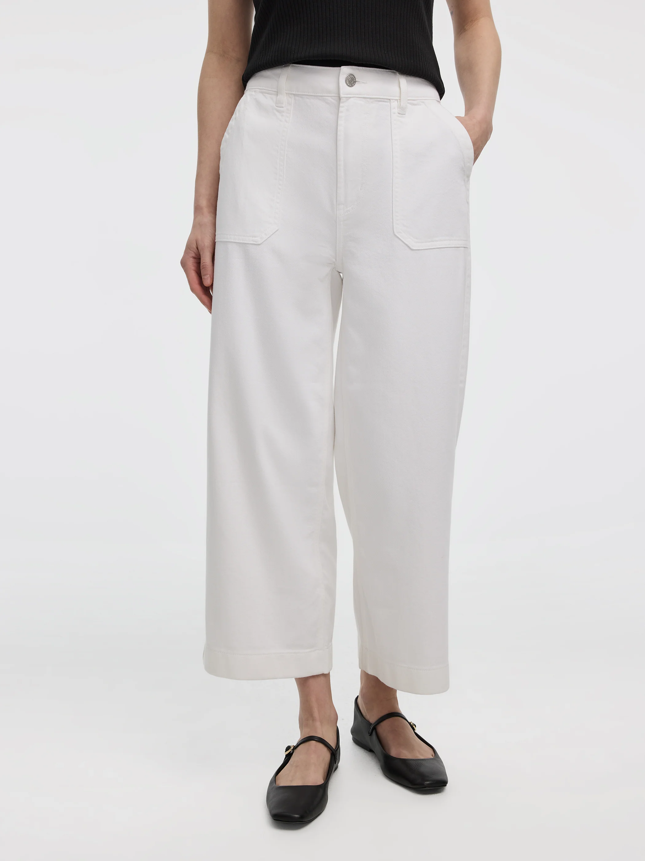 Flowy Wide-Leg High-Rise Cropped Jean - Image 2