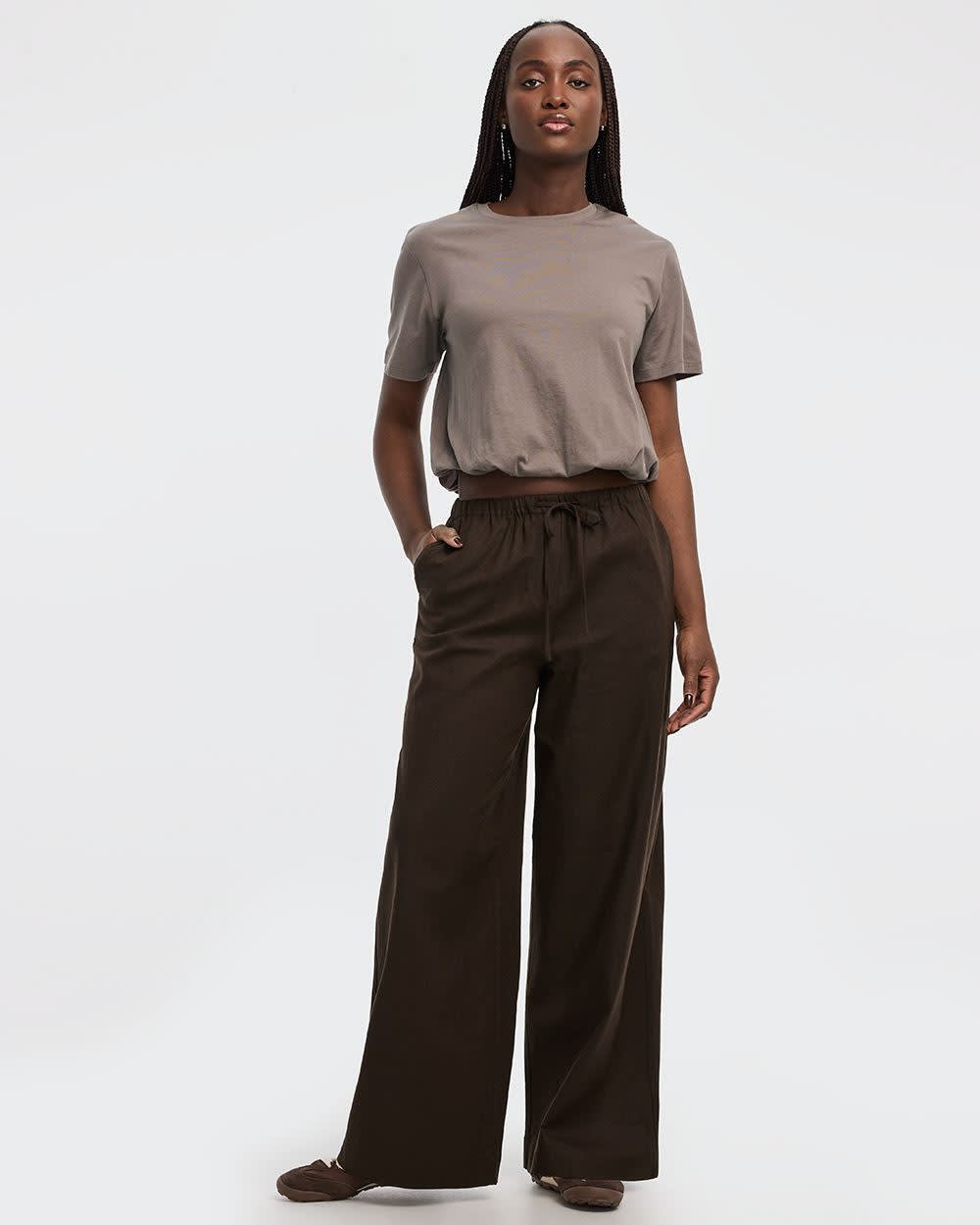 Wide-Leg Linen-Blend Pant - Image 11
