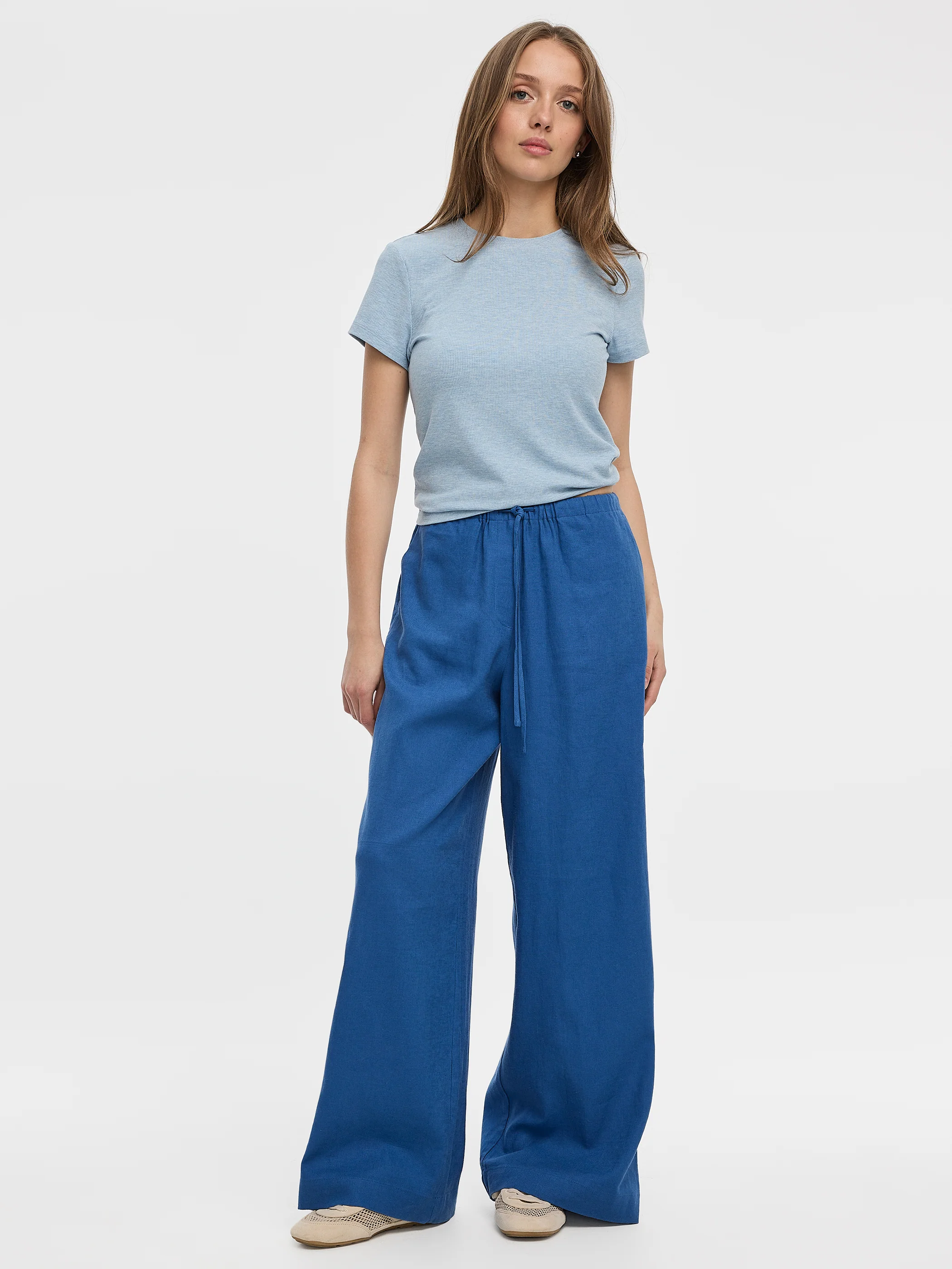 Wide-Leg Linen-Blend Pant - Image 26