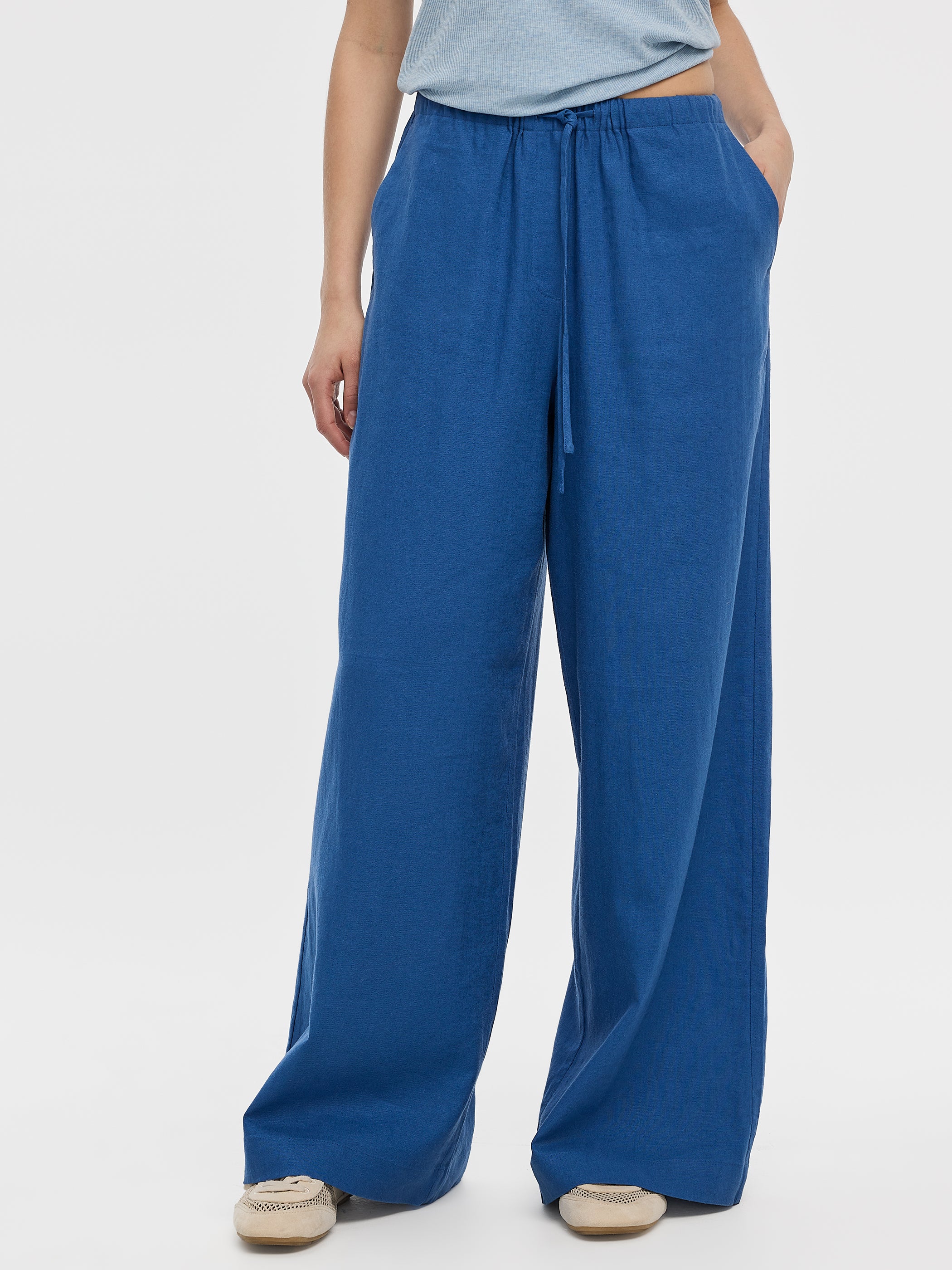 Wide-Leg Linen-Blend Pant - Image 27
