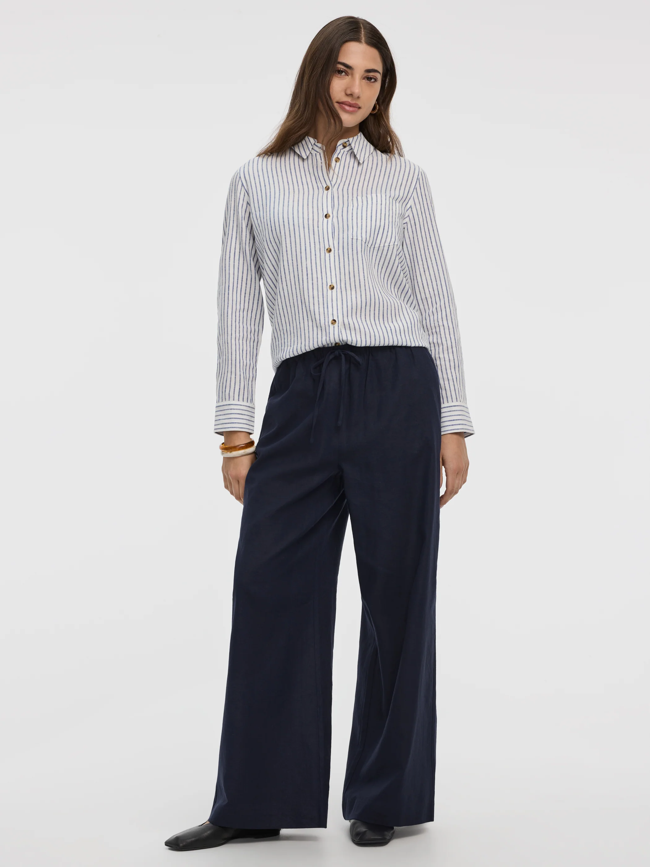 Wide-Leg Linen-Blend Pant - Image 31