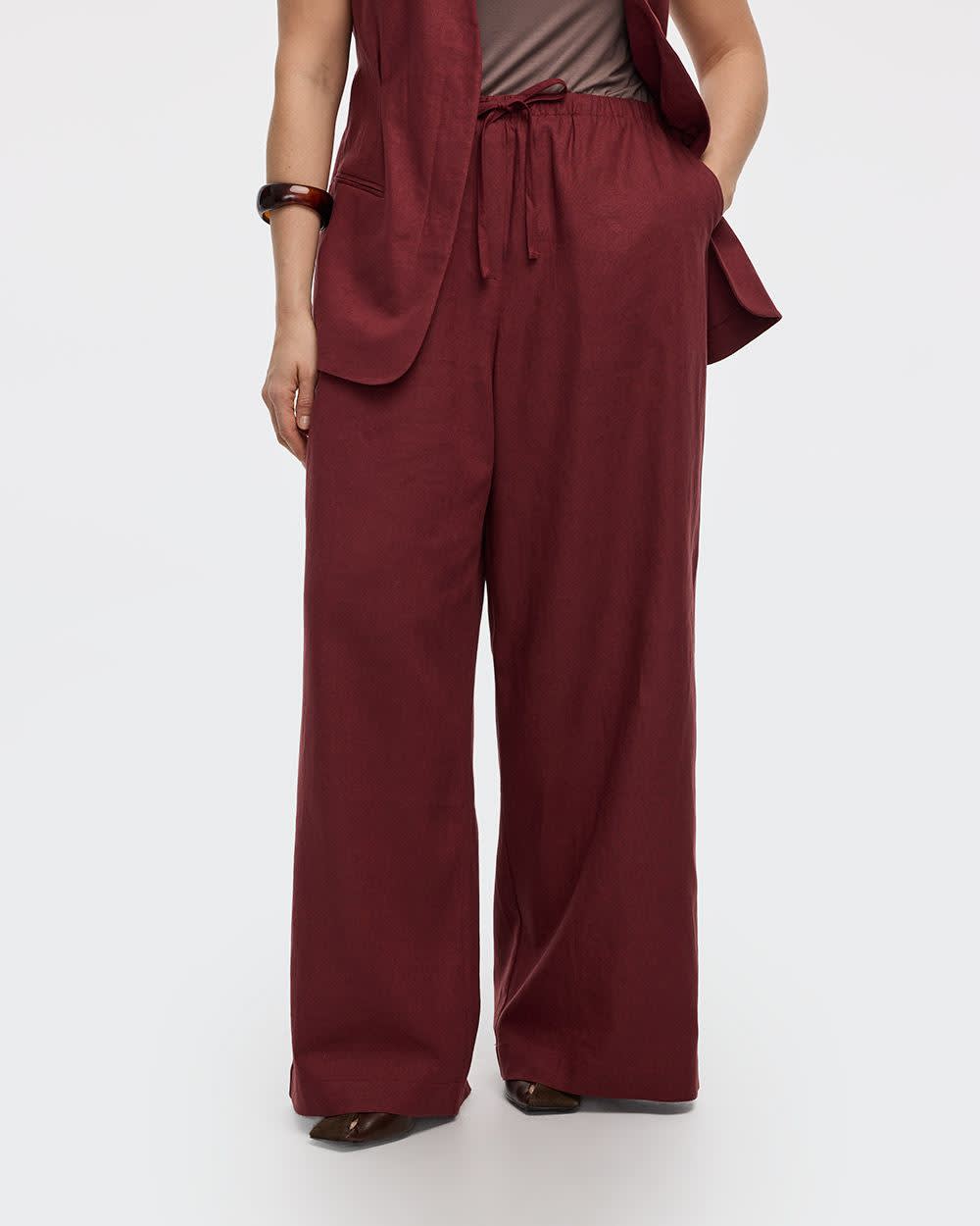 Wide-Leg Linen-Blend Pant - Image 38