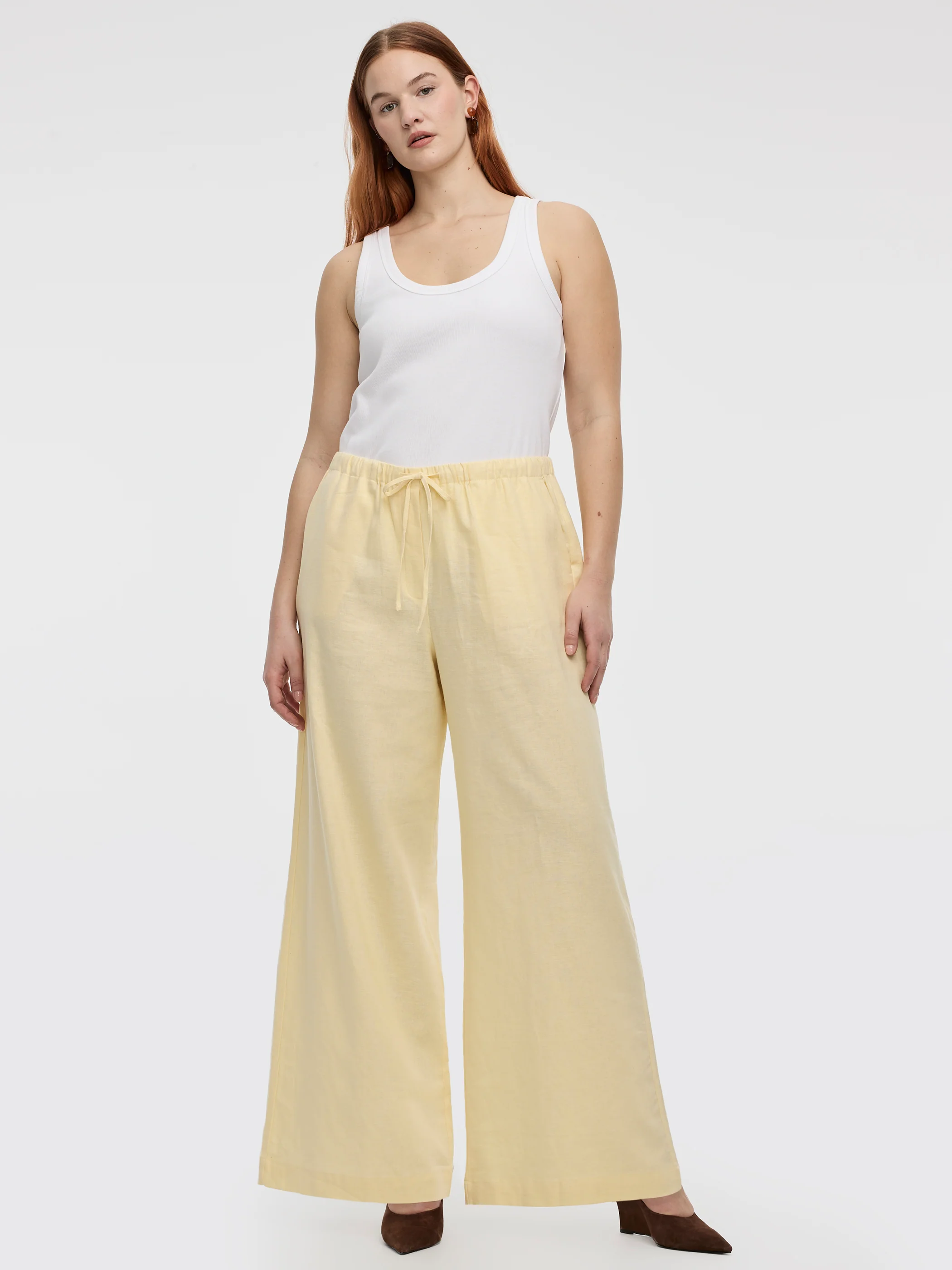 Wide-Leg Linen-Blend Pant - Image 41