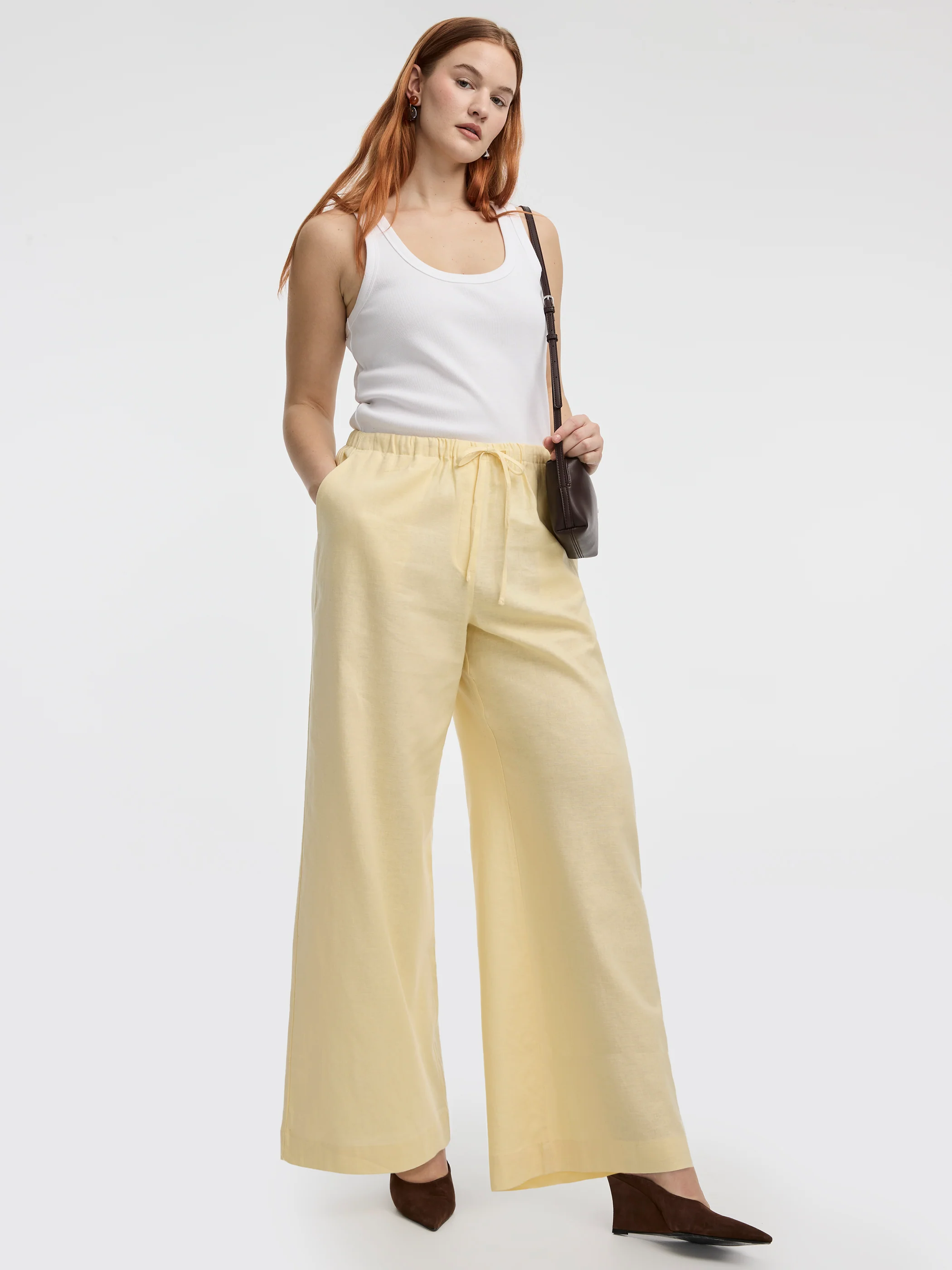 Wide-Leg Linen-Blend Pant - Image 45