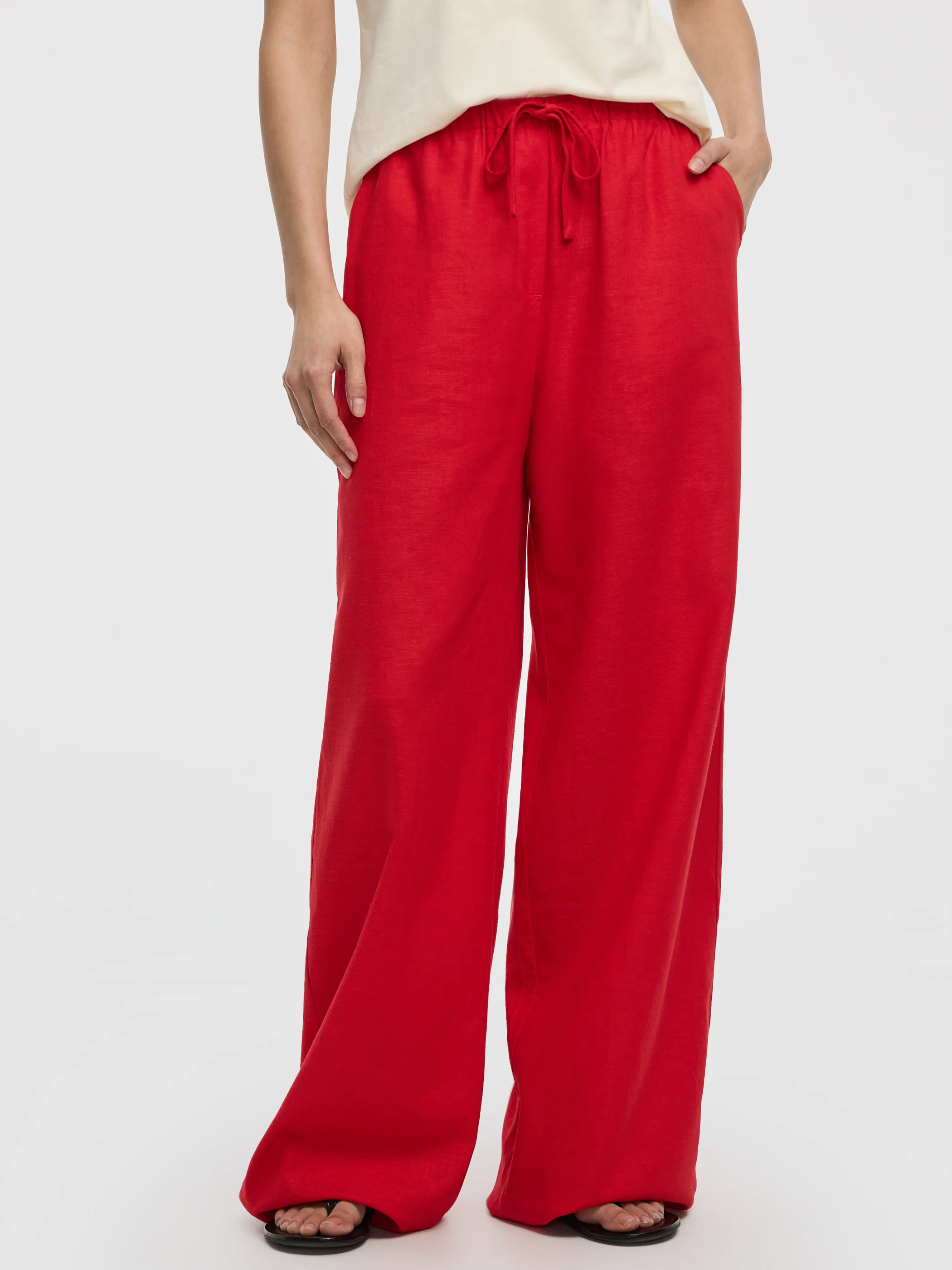 Wide-Leg Linen-Blend Pant - Image 47