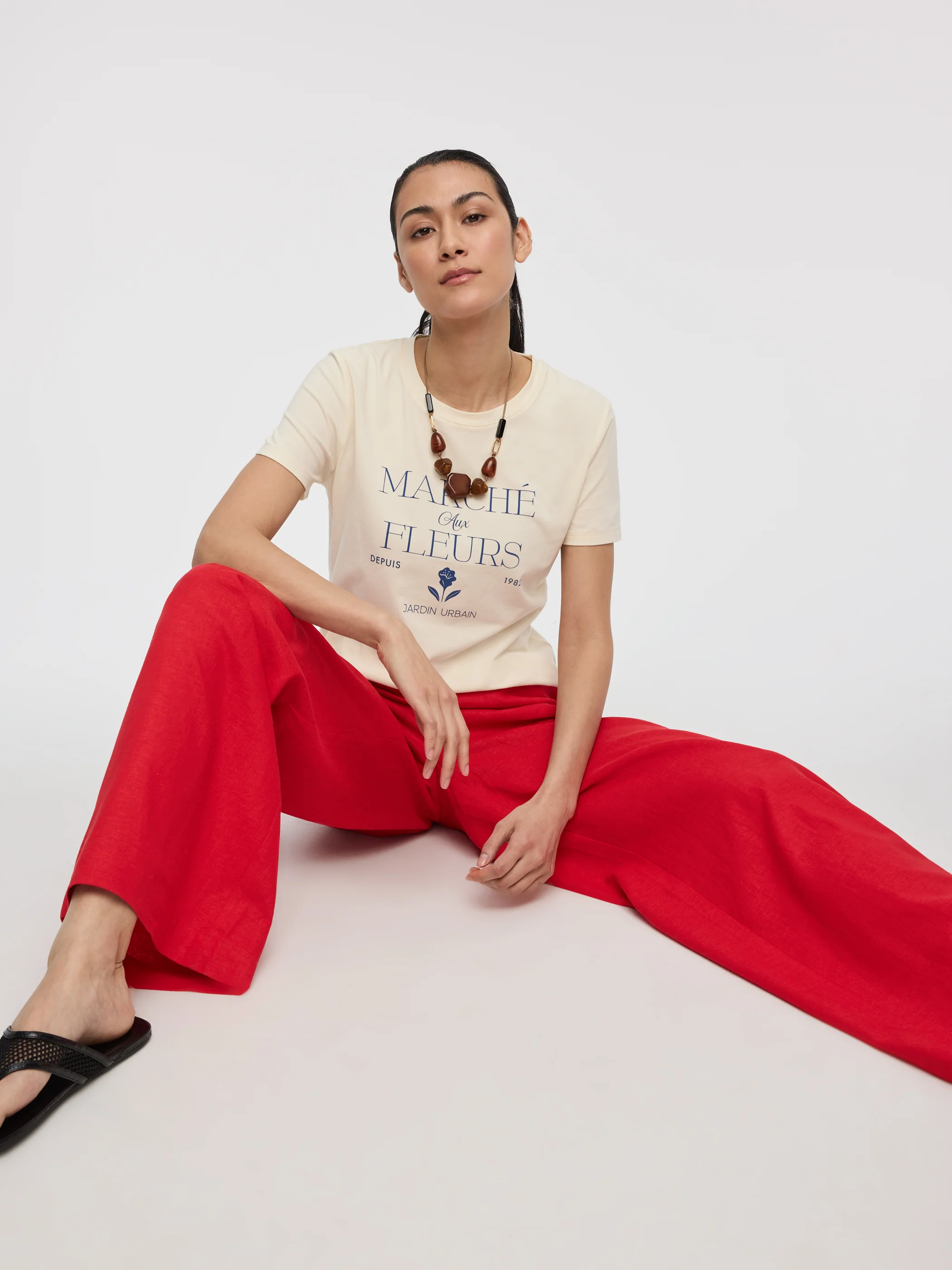 Wide-Leg Linen-Blend Pant - Image 50