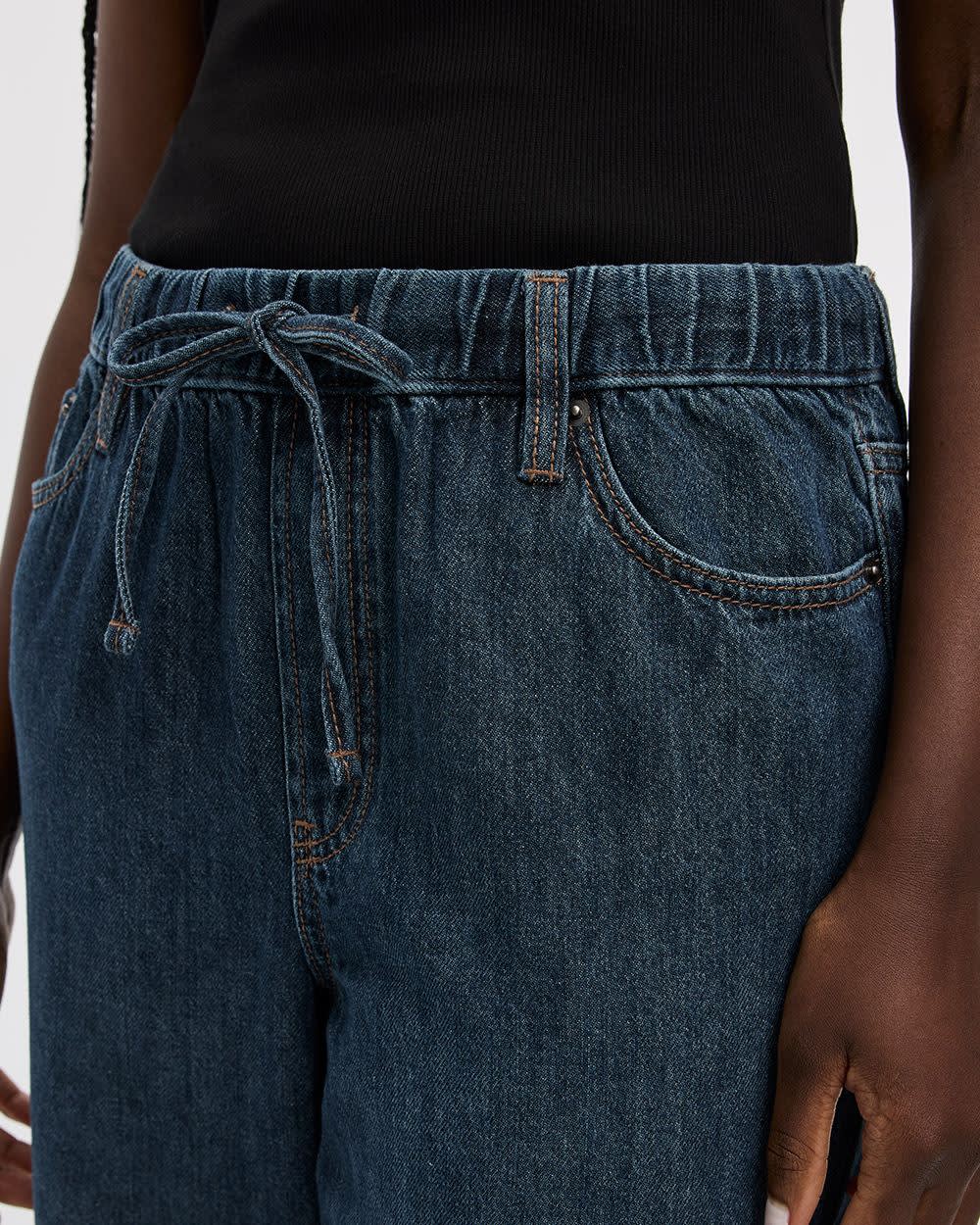 Wide-Leg Mid-Rise Jean with Drawstring - Image 12