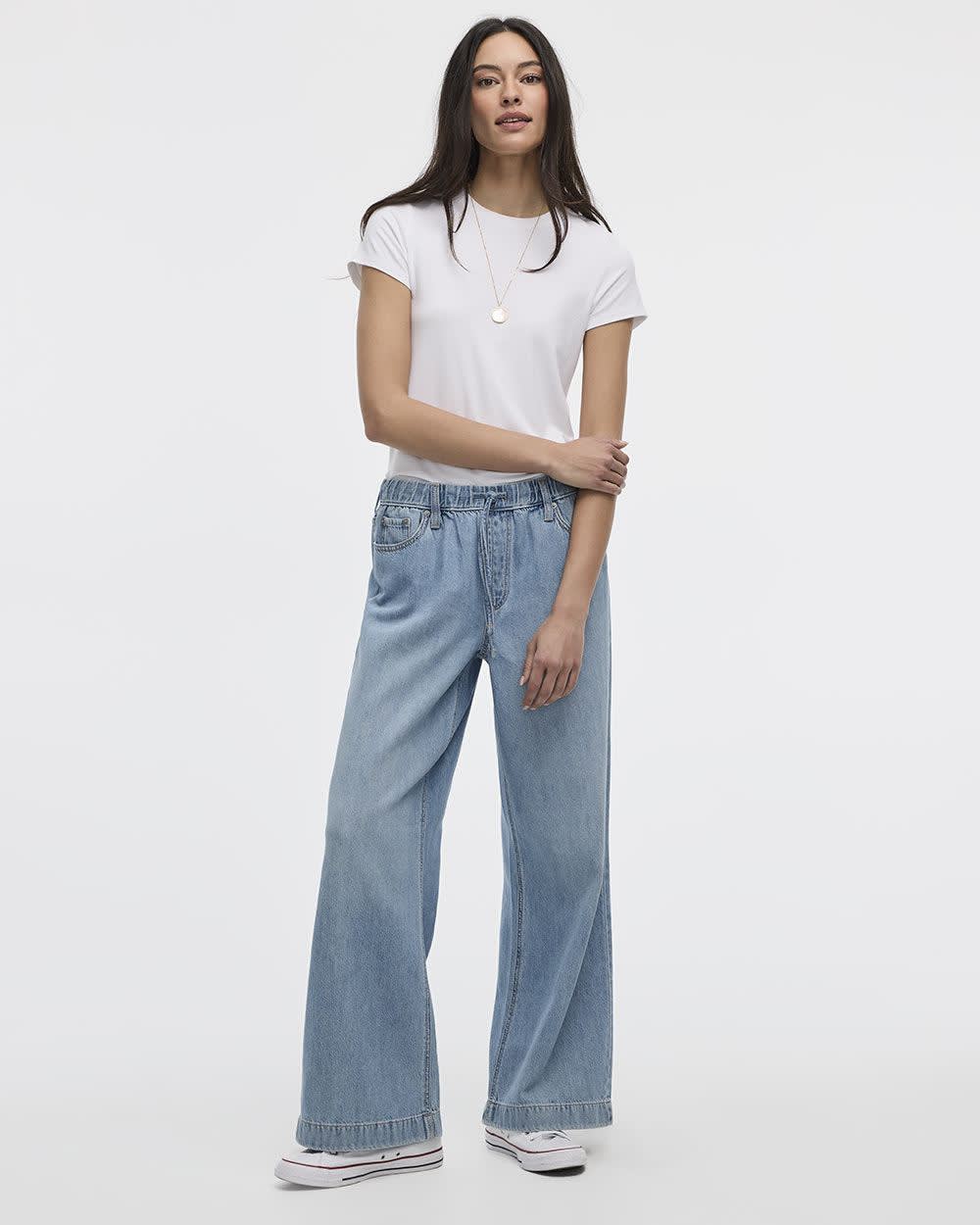 Wide-Leg Mid-Rise Jean with Drawstring - Image 4
