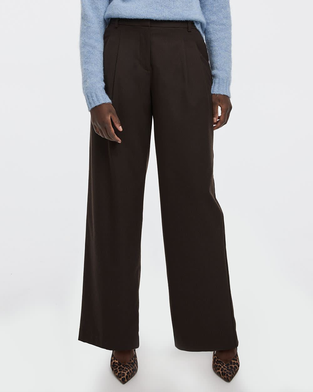 Wide-Leg Mid-Rise Pants - Image 3