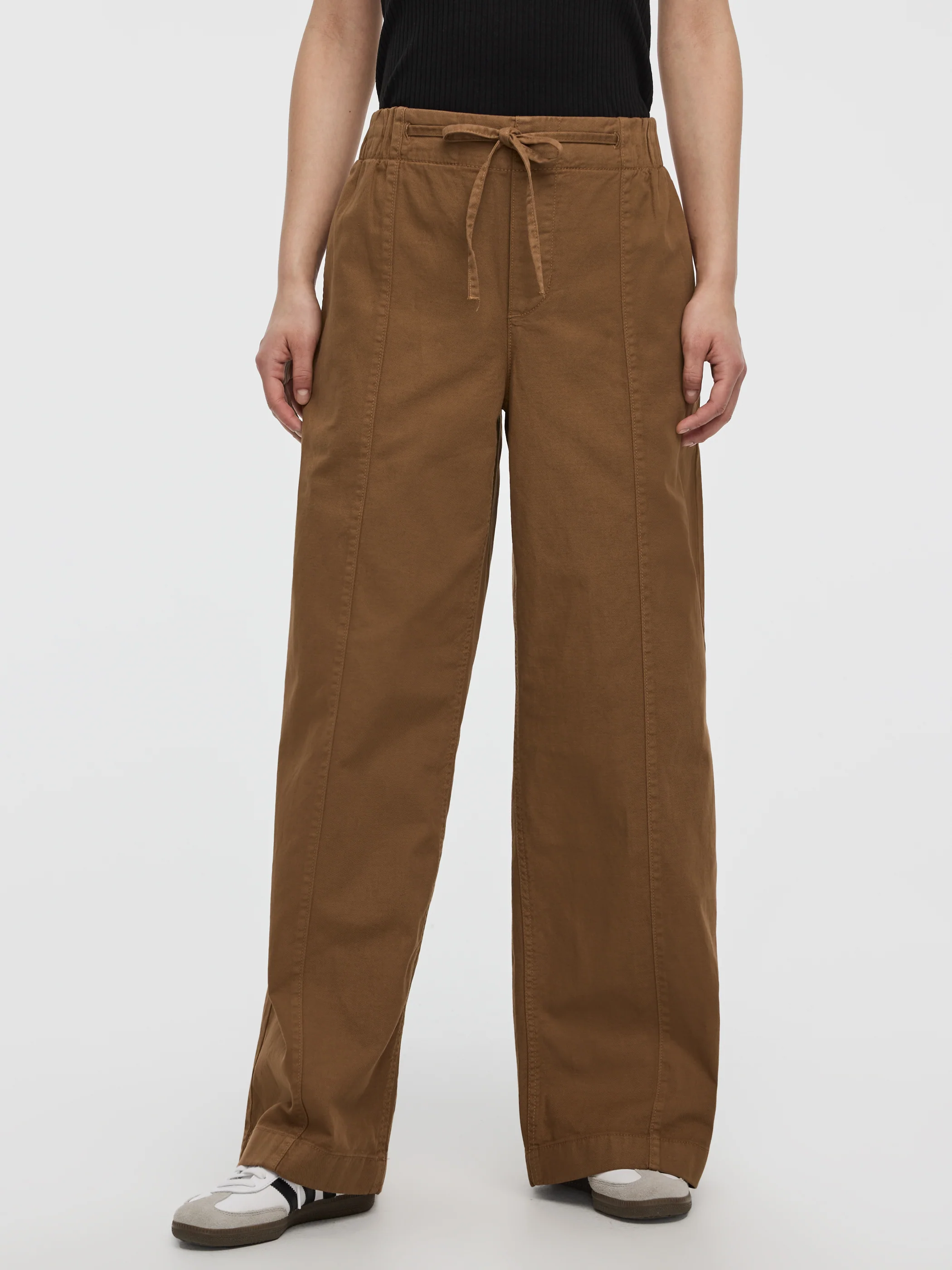 Pull-On High-Rise Linen-Blend Pant - Image 2