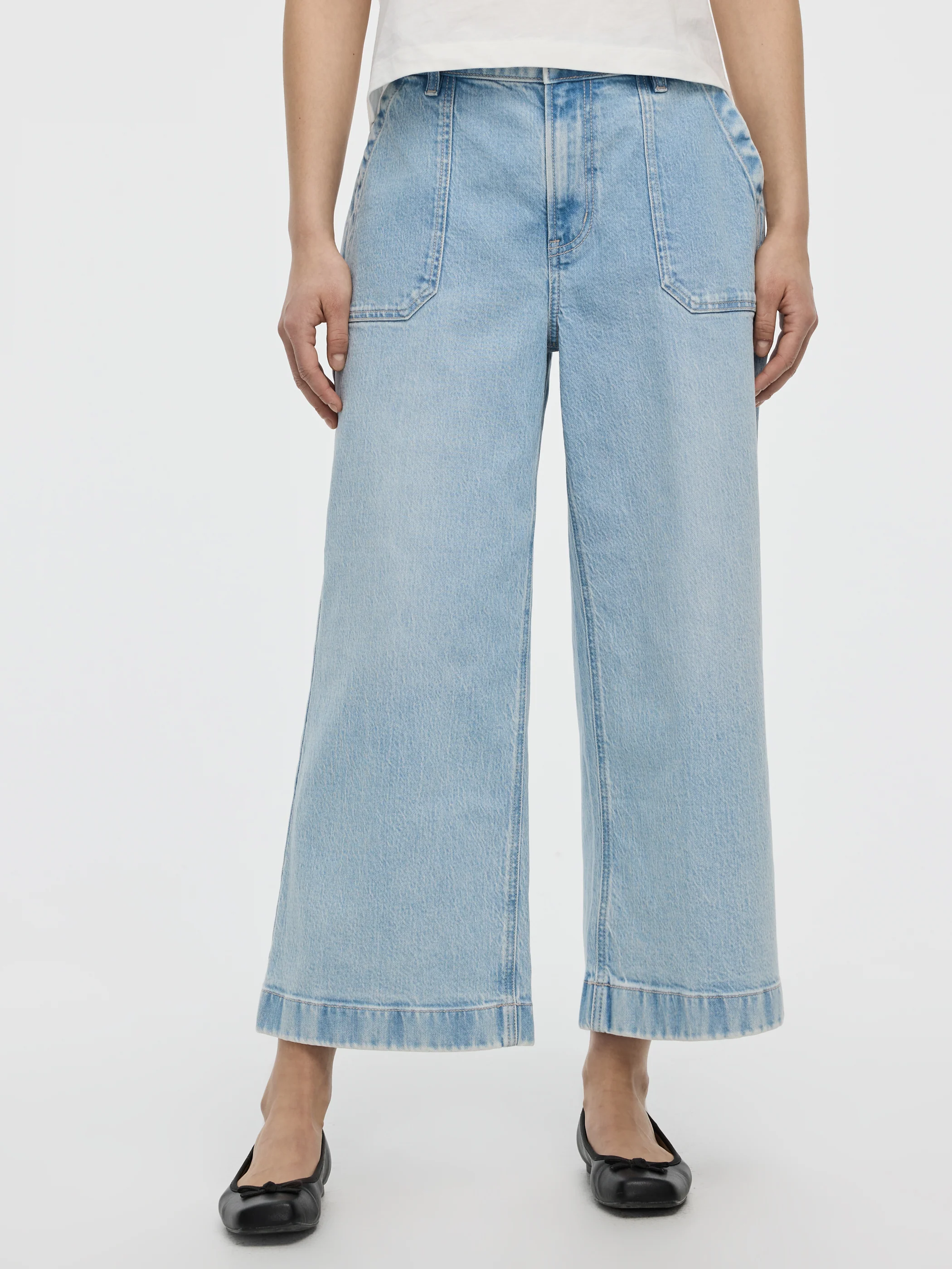 Wide-Leg High-Rise Cropped Jean - Image 2