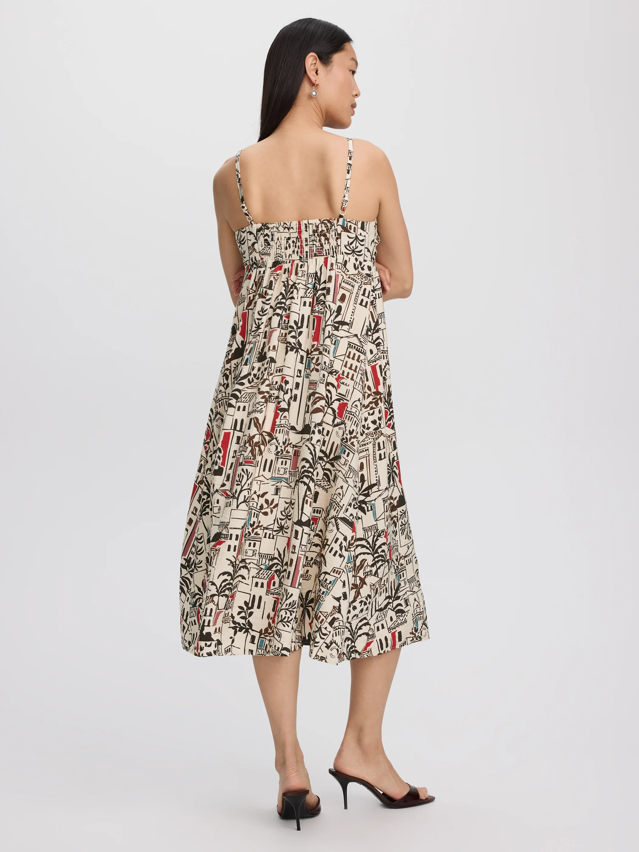 Sleeveless Midi Dress with Sweetheart Neckline - Image 3