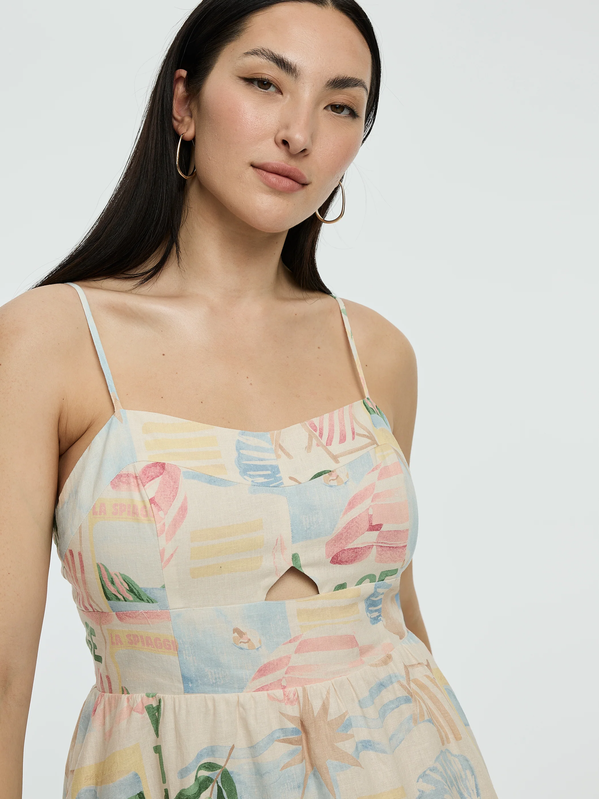 Sleeveless Midi Dress with Sweetheart Neckline - Image 2