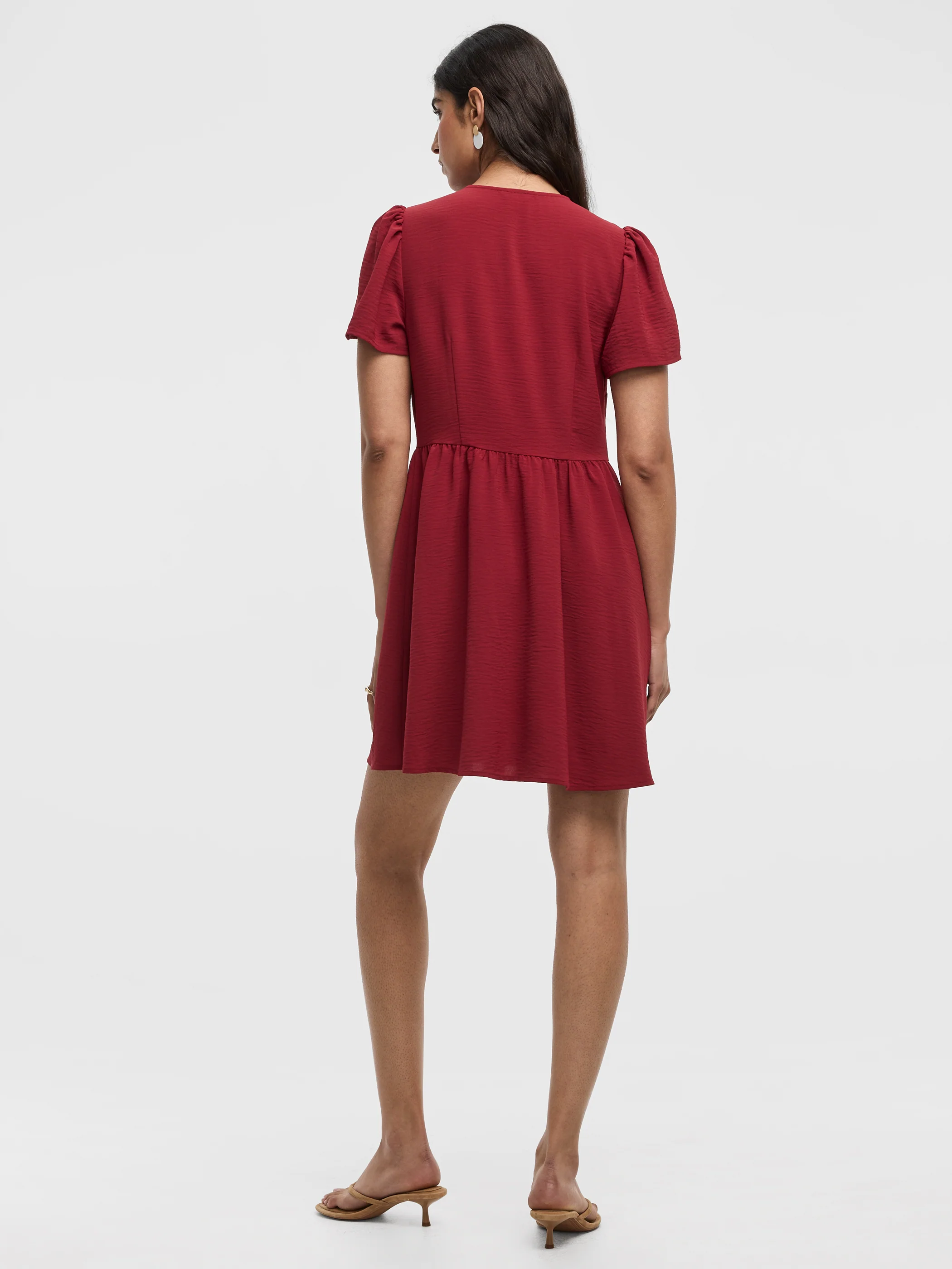 Short-Sleeve V-Neck Dress - Image 7