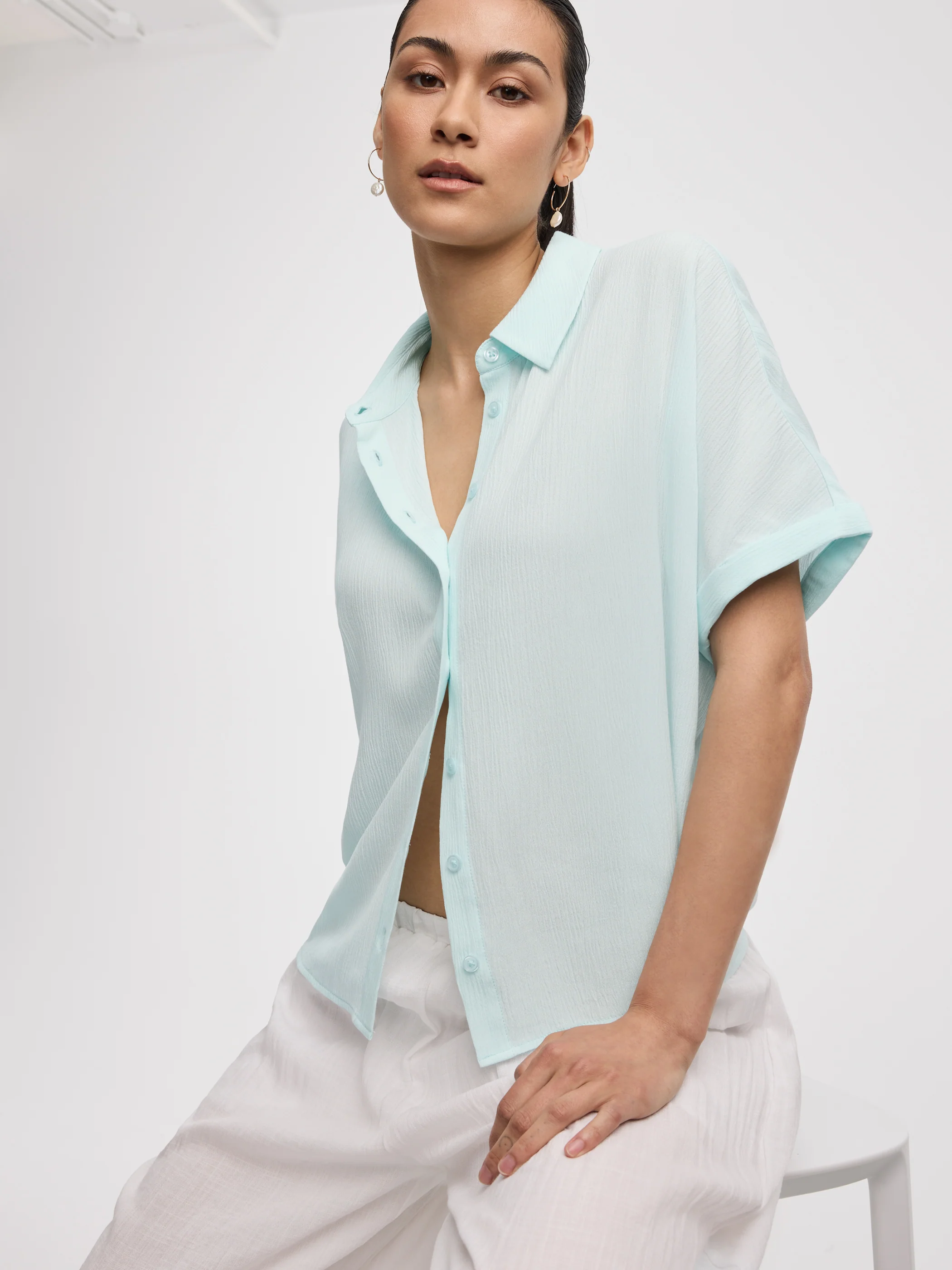 Buttoned-Down Gauze Shirt - Image 8